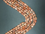 Sunstone Faceted Oval, 7x9mm size, 14 Inch Strand, AA Quality Natural Sunstone shape