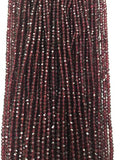 Garnet Faceted 3mm, Red Garnet Faceted, Faceted Roundel Top Quality . length 13.5 Inch