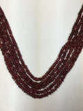 5 strands, Mozambique Garnet  Roundel Beads 4mm, 16 Inch Strand