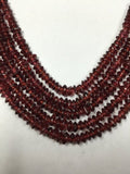 5 strands, Mozambique Garnet  Roundel Beads 4mm, 16 Inch Strand