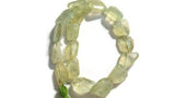 Prehnite Faceted Tumble Shape 13X21 MM , AAA Quality and deep color, Length 15"