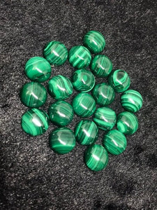 12MM Malachite Smooth Round Cabs, Top Quality Cabochon Pack of 2 Pc . Gemstone Loose cabs