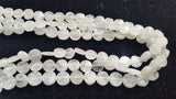 Rainbow Moonstone Faceted Coin 6.5-7mm , Natural Rainbow Moonstone . good quality faceted beads