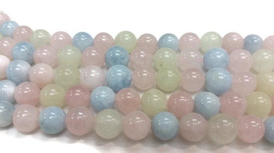 10MM Morganite Round beads -Multi color Strands in Top Quality , wholesale price for natural morganite