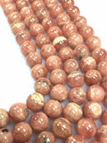 10mm Rhodochrosite Round Beads, Length 40mm, Good Quality