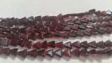 Garnet Triangle Shape 7 mm, Length of strand 16"- Garnet beads