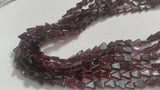 Garnet Triangle Shape 7 mm, Length of strand 16"- Garnet beads