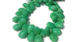 Chrysoprase Faceted Pear Shape 10X15 MM Approx size ,Top Quality Briolettes