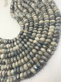 8mm Silverite faceted Roundel Finest AAA Quality, Silverite Faceted beads, length 14"