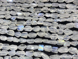 Rainbow Moonstone Faceted Nugget Beads, 8X12mm Approx Size, Rainbow Moonstone Faceted Tumble, Length 10Inch- AAA Quality Beads