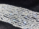 Rainbow Moonstone Faceted Nugget Beads, 8X12mm Approx Size, Rainbow Moonstone Faceted Tumble, Length 10Inch- AAA Quality Beads