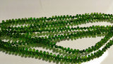 Chrome Diopside faceted Drop shape , Very good quality in 16" Length ,small briolette .size 3x4 to 3x5MM country of origin Russia