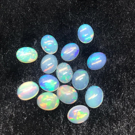 Ethiopian Opal 8X10 M size Pack of 1 Pieces - AAA Quality (3A Grade) Opal Cabochon - Ethiopian Opal Oval Cabochon