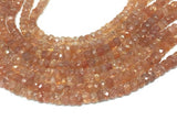 AAA Quality Sunstone faceted Rondelle 5-8 mm Necklace, 16 Inch Strand- Big Size Top Quality - Natural Sunstone Faceted Roundel -Code ST 03