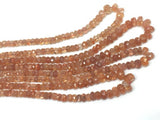 AAA Quality Sunstone faceted Rondelle 5-8 mm Necklace, 16 Inch Strand- Big Size Top Quality - Natural Sunstone Faceted Roundel -Code ST 03