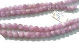 8mm Kunzite Smooth Round Beads, Natural Kunzite AAA Quality , Kunzite purple color ,Length 40cm origin brazil