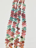 7x9MM Tourmaline Faceted PearBriolettes, Tourmaline Briolettes, 8.5 Inch Strand Multi Color tourmaline , tourmaline layout .