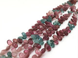 4X6MM Tourmaline FacetedPearBriolettes, Tourmaline Briolettes, 8.5 Inch Strand Multi Color tourmaline , tourmaline layout