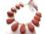 Pink Opal Pear BEads - Length 8 Inches , Pear shape Size 15X26 MM ,Natural Opal , pink briolettes