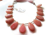 Pink Opal Pear Shape, Length 8 Inches , Pear shape Size 12X19 -- 14X20 MM ,Natural Opal , pink briolette . 25 gm necklace