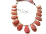 Pink Opal Pear Shape, Length 8 Inches , Pear shape Size 12X19 -- 14X20 MM ,Natural Opal , pink briolette . 25 gm necklace