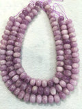 16mm Natural Kunzite Roundel Beads, AAA Quality, Length 40cm -Natural Kunzite Beads- Purple Color origin brazil