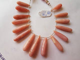 Pink Opal Long Drop Shape, Length 8 Inches , Drop shape Size 8X29 -11x39 MM ,Natural Opal , pink briolettes