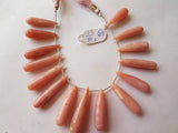 Pink Opal Long Drop Shape, Length 8 Inches , Drop shape Size 8X29 -11x39 MM ,Natural Opal , pink briolettes