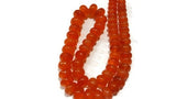 Carnelian 8-9MM smooth Rondelle shape, Carelian Rondelle , AAA quality roundel shape , length in 16"