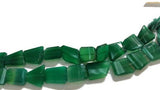 Green Onyx Flat Faceted Nugget Shape Around 19X22MM , Length 10"