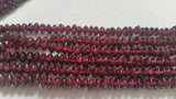 5 Strands , Natural Red Garnet  Roundels 4.5mm ,14 Inch Strand