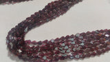 Garnet Full Carving Pear Shape 6x8MM beads length 15 inch . Natural Red garnet beads