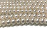 11 mm Freshwater Pearl Cultured Roundel shape Pearl .Natural Freshwater Button Beads , AAA Grade - length 40cm