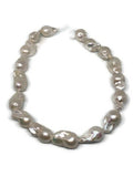 Pearl Baroque Beads- AAAA Quality - Length 40 cm- Size 16-17mm x 20-27 mm V. Good Shining - Natural Freshwater Pearl Baroque -Code (TIX-Kg)