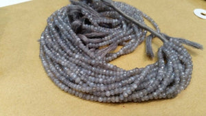 Grey Moonstone faceted Roundel 3.5mm , Length 13.5'' Machine cut Faceted . natural Moonstone beads