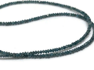 Blue Diamond Faceted Bracelet , Diamond Beads AAA Quality, Good Shining , Length 7" with gold clasp