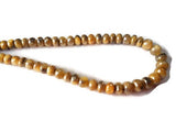 10MM Yellow Moonstone coating faceted roundel Shape - Length 15 Inches , Moonstone coating AAA Quality Faceted Beads