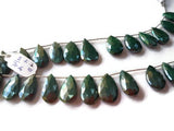 Green Moonstone Coated faceted Pear Shape - Length 8 Inches , shape Size 14X19-15X25 MM , Moonstone coating , AAA Quality gemstone