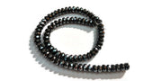 6MM Hematite Faceted Roundel, AAA Quality ,Natural hematite beads , length 16 Inch