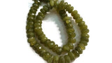 6MM Vessonite faceted Roundel  , Length of strand 14" Green vessonite faceted  beads