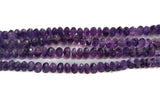 Amethyst 11MM faceted Roundel Beads, Good Color in 15" Length , natural Amethyst from Africa , Roundel beads Quality AA