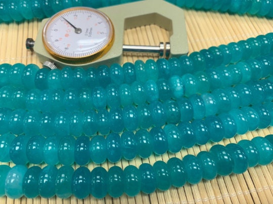 12mm Amazonite Roundel Beads. Length 40 cm -Amazonite Rondelles - Top Quality Beads-Dyed