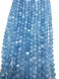 AAA Quality 8mm Aquamarine Round Beads, Perfect Round Beads- Wholesale Price- Length 40 cm- Blue Aquamarine Beads