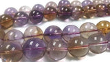 12MM HALF Strand Super Fine Quality , Ametrine Round Beads, 7.5 Inch Inch Strand,AAAA QUALITY