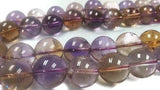 12MM Super Fine Quality , Ametrine Round Beads, 15.5 Inch Strand,AAAA QUALITY . Natural Ametrine in mix color shade