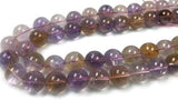 14MM Half Strand Super Fine Quality , Ametrine Round Beads, 7.5 Inch Strand