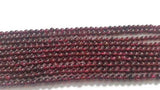 Garnet Round Beads, 4mm, 3mm , 4.5mm, 16 Inch Strand,