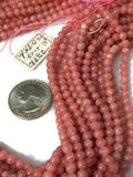 4-4.5 MM RHODOCHROSITE Smooth Round Beads, AAA Grade, Rare Available Quality , Length 40 cm