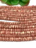 Rhodochrosite Roundel Beads 6MM- AAA Quality Length 40cm, Good Quality- Rhodochrosite Rondelles - Rhodochrosite Beads