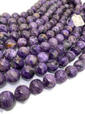 12mm Charoite Smooth Round Beads - 40 cm Length - AAA Quality - Gemstone Beads - Wholesale Price - Charoite Beads Origin Russia